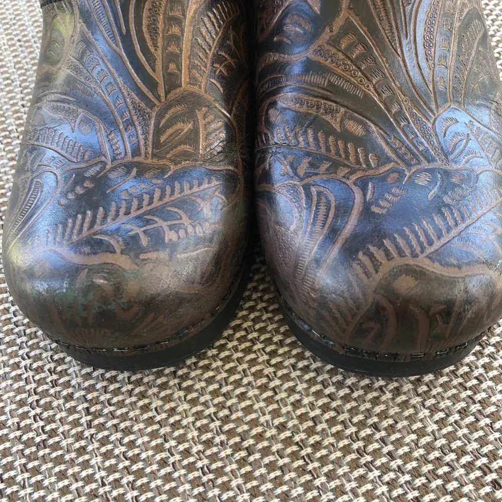 Dansko Brown Patterned Clogs - Picture 9 of 9